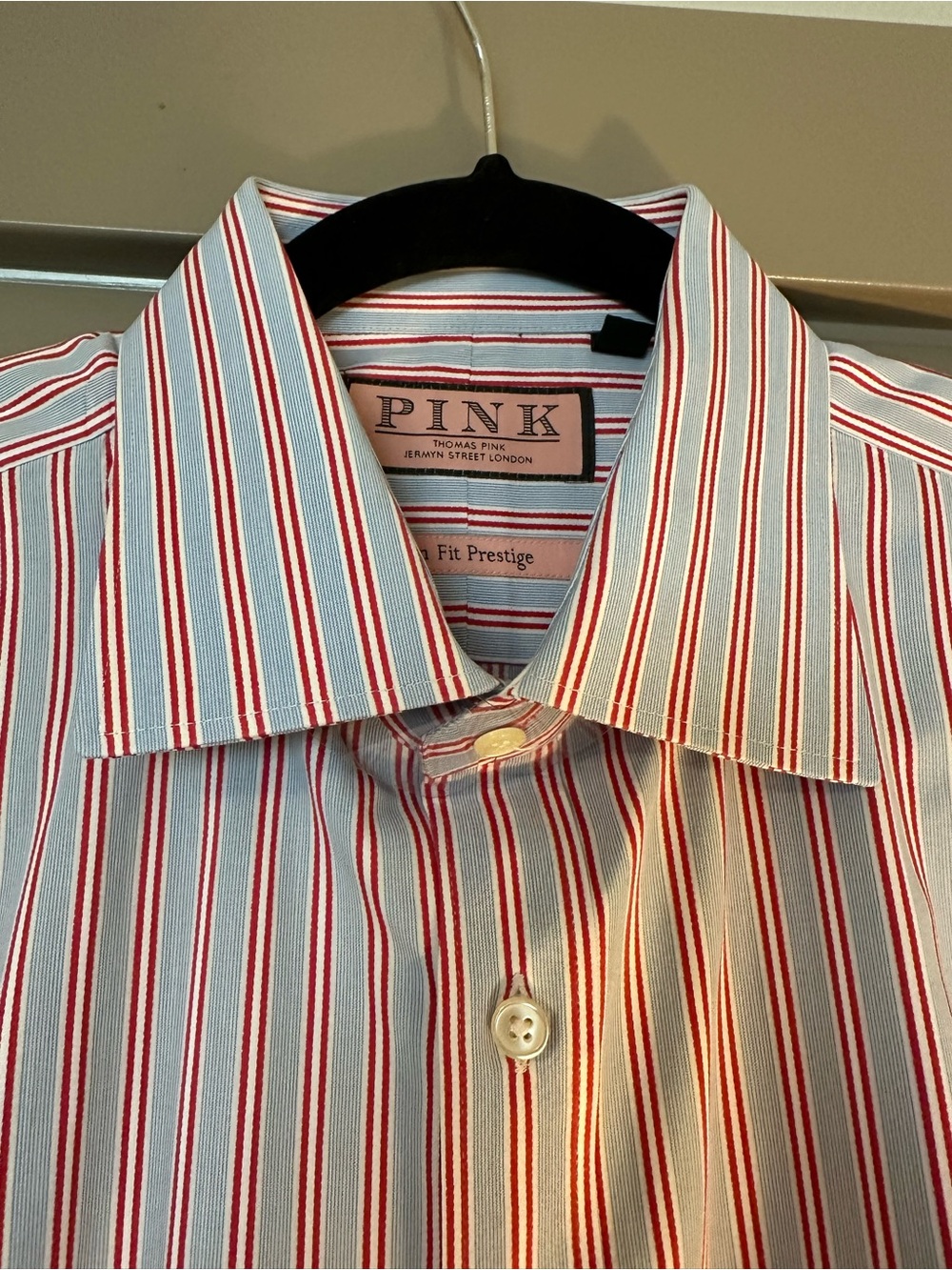 British Brand PINK - Stripe Dress Shirt with French Cuffs